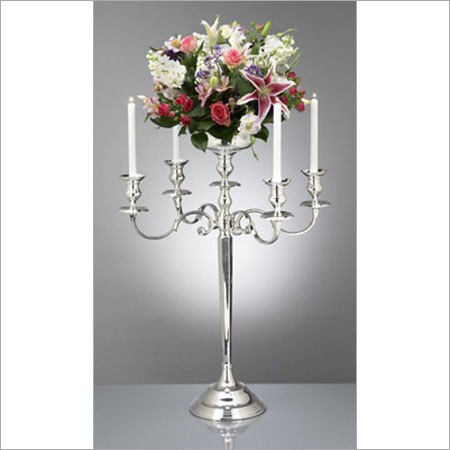 Silver Candelabra with Bowl