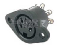 6 Pin Din Connector Plastic With Earthing Contact