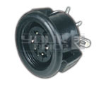 3 Pin Din Connector Industrial Chassis Mounting with Locking System