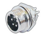 M12 Mic Connector - Metal Body, 5 Pin, Gold-Plated Contacts, IP67 | Reliable Connection, Panel Mount, Cable Protection