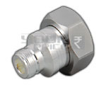7/16 DIN Male to N Female Connector - Brass/Nickel Plated, 7.5 GHz, 50 Ohm, Vibration Resistant