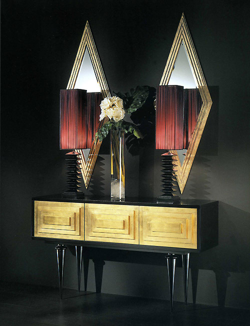 Contemporary Console Table with Mirror