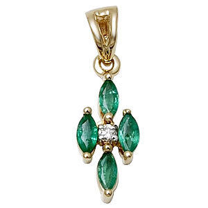 Emerald Pendant India, Emerald Pendant Set, Emerald Diamond Jewelry Pendant Gender: Women'S