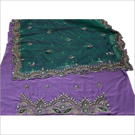 Crepe Suit Net Dupatta