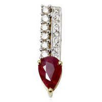 Micro Pave Pendant Design, Diamond Ruby Pendant, Designer Pendants Online Gender: Women's