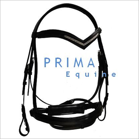 Crank Noseband Leather Bridle with Stones