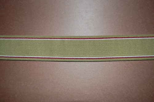 38 mm Heavy Elastic Pista with MAroon White Lining