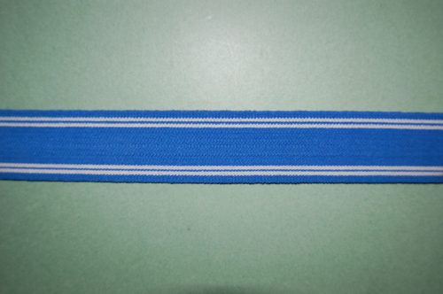 38 mm Elastic Material - Heavy, Royal Blue with Double White Lining, Durable & Strong Grip