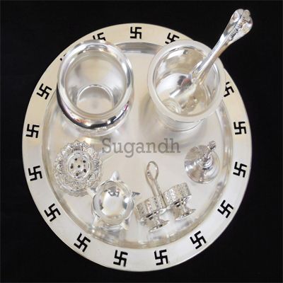 Silver Plated Puja Set Silver Plated Puja Set