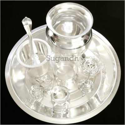 Silver Plated Pooja Thali Silver Plated Pooja Thali