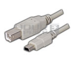 USB B Male To Mini Usb 5p Male Cord - 2 Meters.