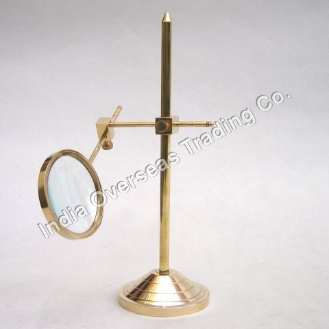 NAUTICAL SOLID BRASS MAGNIFYIER ADUJUSTABLE LENS
