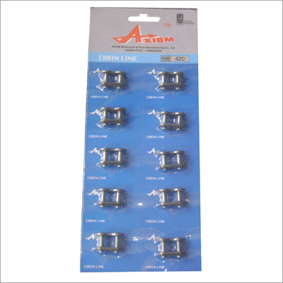 Motorcycle Chain Link - Metal, Black, 10Pcs Skin Pack | Secure Lock, Durable, Strong Pin, Easy Storage