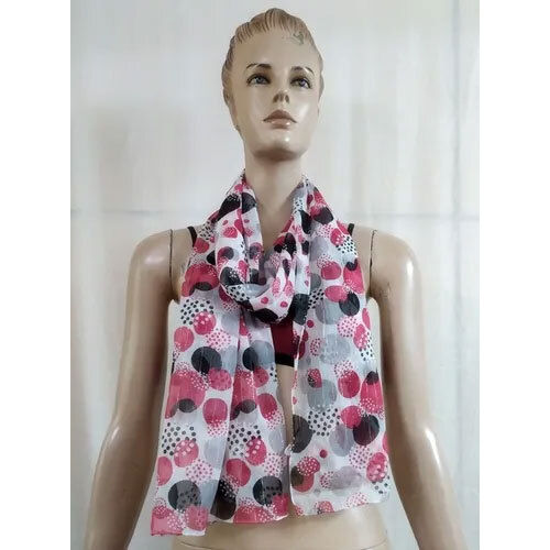 100% Polyester chiffon with lurex scarves