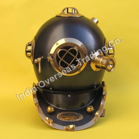 DIVERS HELMET  MARK V IRON AND BRASS