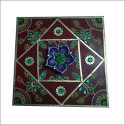 Wooden Rangoli Diya