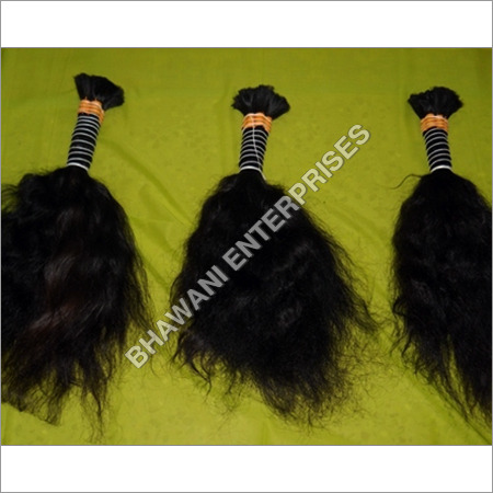 Black Wavy Bulk Hair