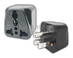 UNIVERSAL CONVERSION PLUG 3 PIN (10 AMP) - Plastic, 5x5x3 cm, Black | Universal Adaptability, Easy Connection, Compact Design
