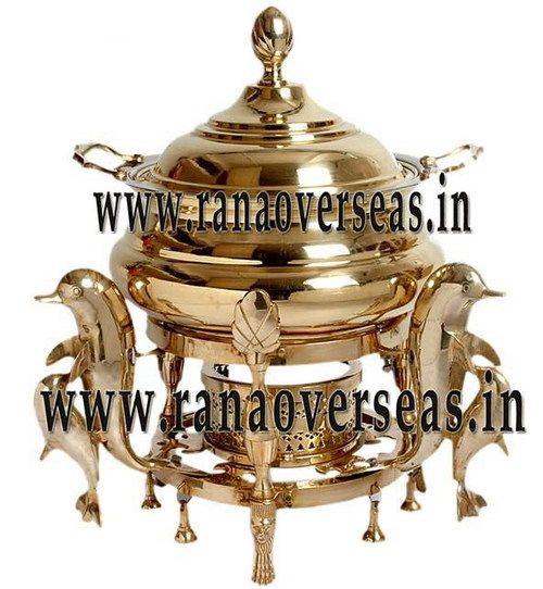 DOLPHIN SHAPE BRASS CHAFING DISH