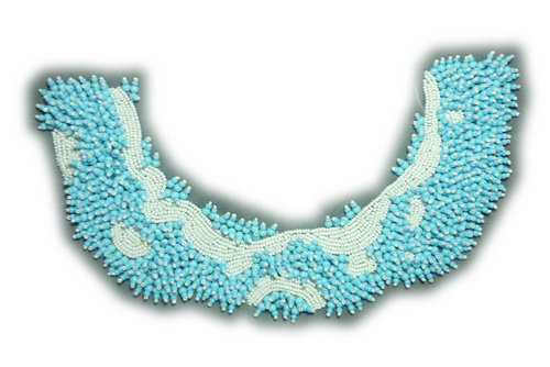 hand made embroidered neckline