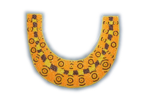 hand made embroidered neckline