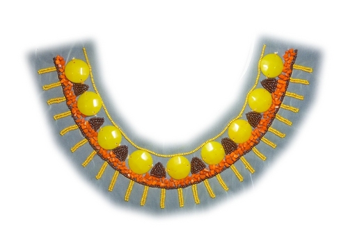 Hand made Embroidered Neckline