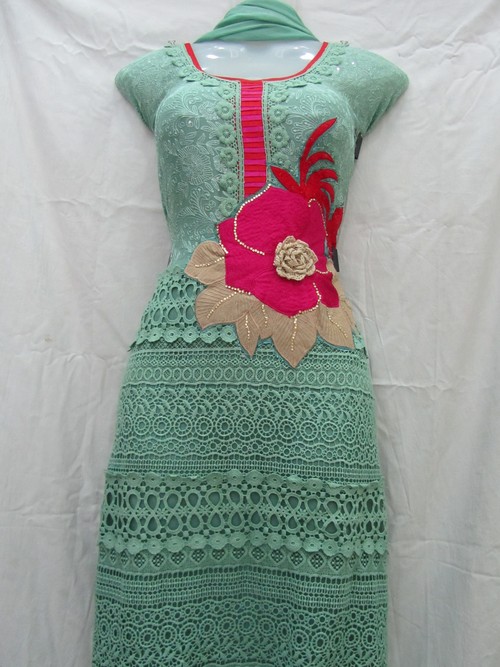 Fancy Flower Work Salwar Kameez