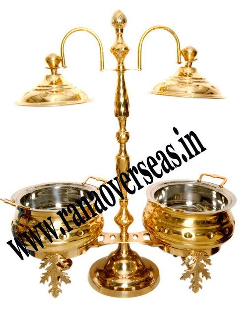 Twin Brass Metal Catering Chafing Dish