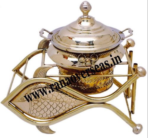 DOLPHIN FISH SHAPE BRASS METAL CHAFING DISH