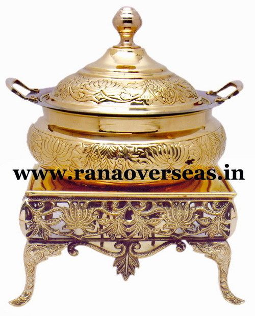 BRASS METAL RECTANGLE CHAFING DISH