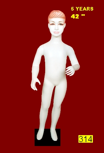 Kids Mannequins - Fiberglass 42 Inches, White | Durable, Realistic, Posable, Child Size, Display Ready