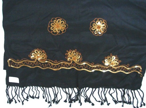 Scarves with Embroidery and sequins work