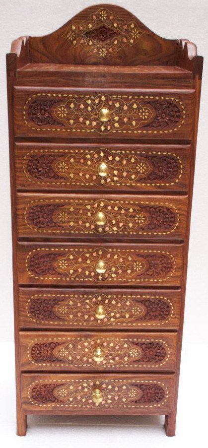 Brass Inlaid Drawer Chest