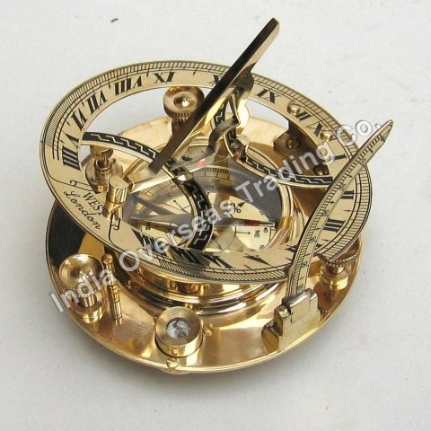 BRASS SUNDIAL COMPASS