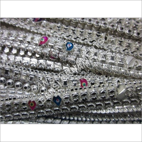 designer silver payal
