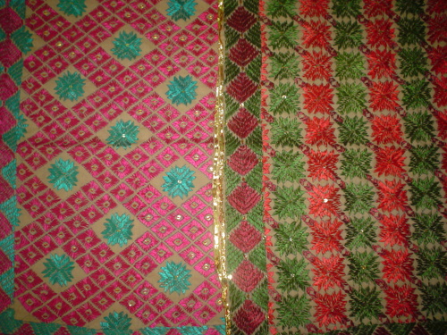 PHULKARI HANDWORK STOLES