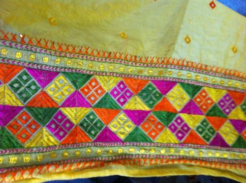 CHANDERI PHULKARI HAND WORK DUPATTA 