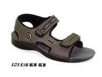 Synthetic Mens Sandal - PU Material, Size 6-10, Green and Black Colors | Lightweight, Soft Footbed, Buckle Style, Durable Design