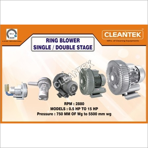 Single Stage Ring Blower - Capacity: Upto 650 Mabr Kg/Day