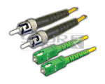 SC/APC-ST/PC Patch Cord, Single Mode, Duplex, Length 5 Meters