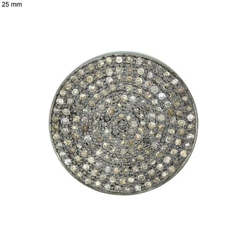 Pave diamond disc charm