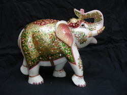 Marble Elephant Statue