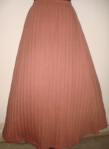 Ladies fashionable knit Cotton poly pleated Skirt