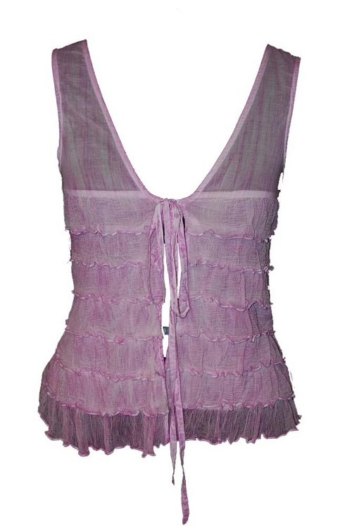 LADIES COTTON TOP WITH TIE DYE