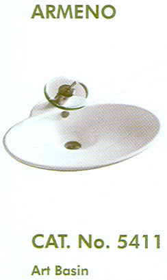 Armeno - Ceramic 410x310x140mm, White | Elegant Design, Wall Mounted, Tap Included