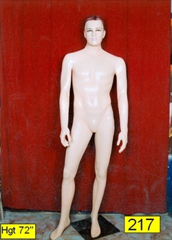 Male Mannequin - Fiberglass, 72 Inches, Beige | Realistic Design, Glossy Finish, Durable, Versatile Display, Easy Assembly, Lifelike Pose
