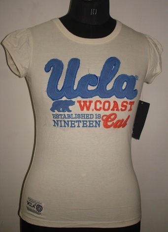 CUSTOM LADIES T SHIRT WITH FELT PATCH EMBROIDERY