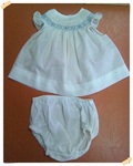 Infant Cotton Dress With Smocking And Embroidery