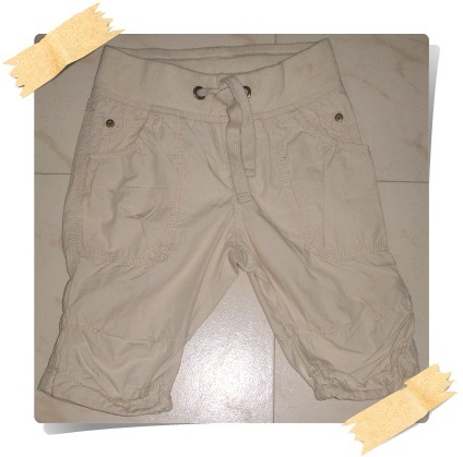 Kids short pants in cotton with elastic