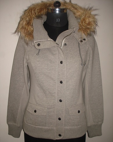 LADIES WINTER DESIGNER JACKET WITH SHERPA COLLAR